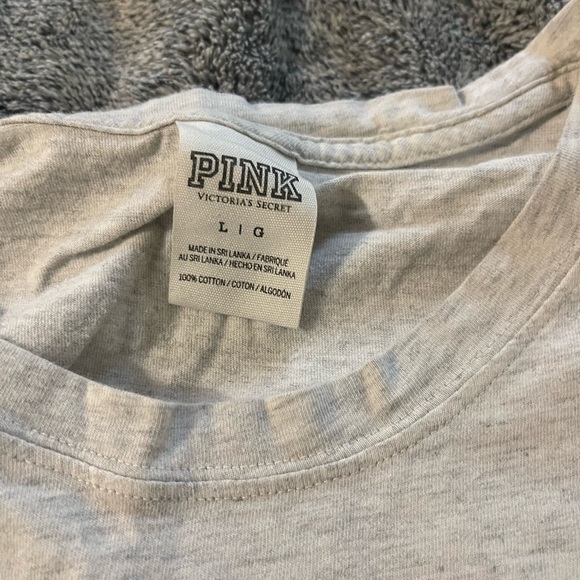 Victoria secret long sleeve t-shirt. Grey, size L. - Picture 2 of 4
